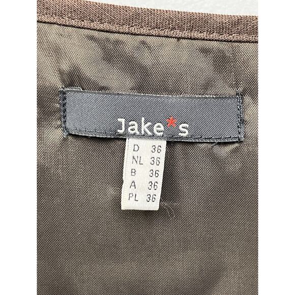 Jake's Sheath Dress US Womens Size 4 Brown Lined‎ Linen Knee Length Sleeveless - Picture 4 of 8